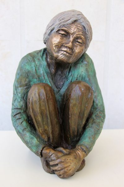 Chinese couple - woman | Bronze | H-35 , 22 / 23 cm