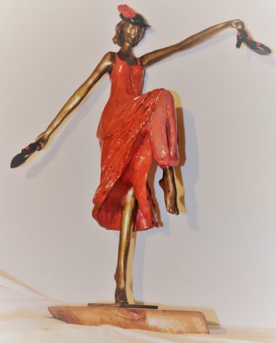 Dancer in red  ,    BRONZE    ,    64-23   ,    H=74